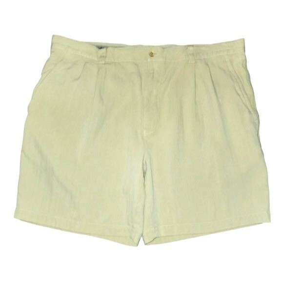 Tommy Bahama Men's Beige 100% Silk Pleated Front Shorts Size 40 - Picture 1 of 5